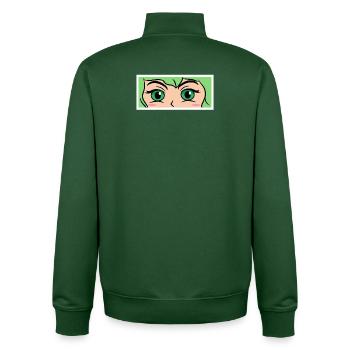 Anime Cartoon Comic Manga Cosplay Nerdy - Unisex Organic Zip Sweatshirt by Stanley/Stella - bottle green - Back - AI Model Male 185 dark (185cm)