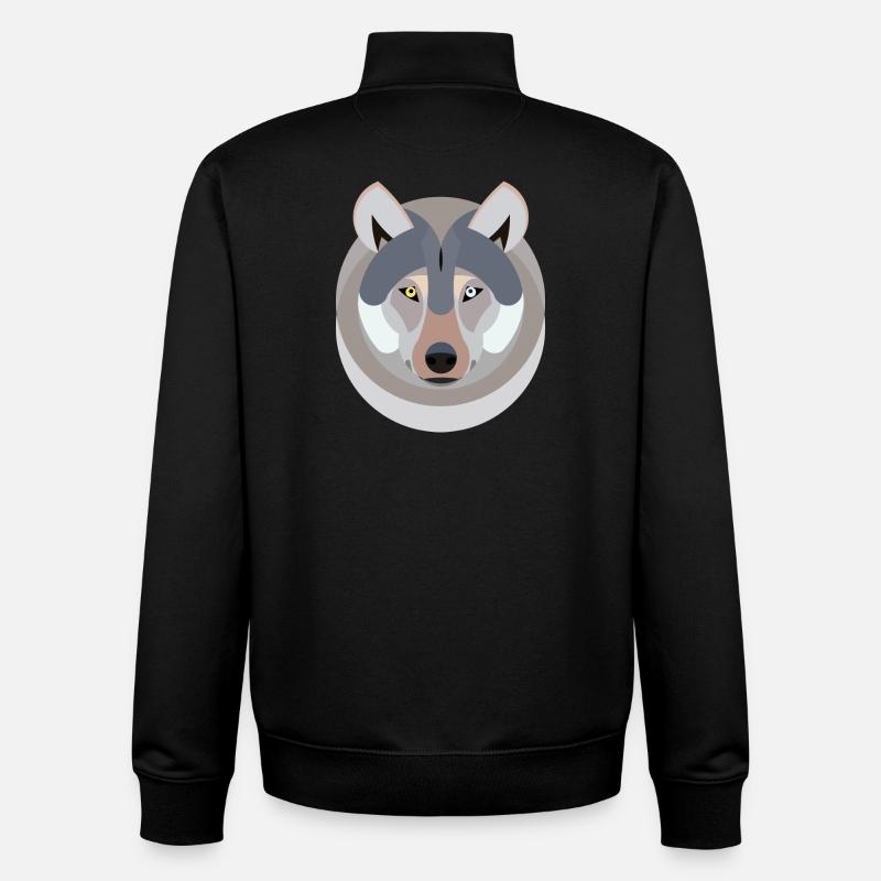 Wolf als Grafik - Unisex Organic Zip Sweatshirt von Stanley/Stella - Schwarz