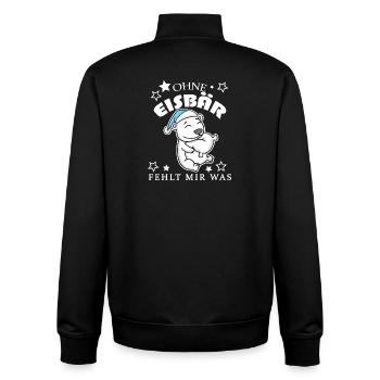 Eisbär - Unisex Organic Zip Sweatshirt von Stanley/Stella - Schwarz - Hinten - AI Model Male 185 light (185cm)