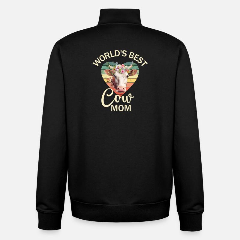 Kuh Kühe - Unisex Organic Zip Sweatshirt von Stanley/Stella - Schwarz