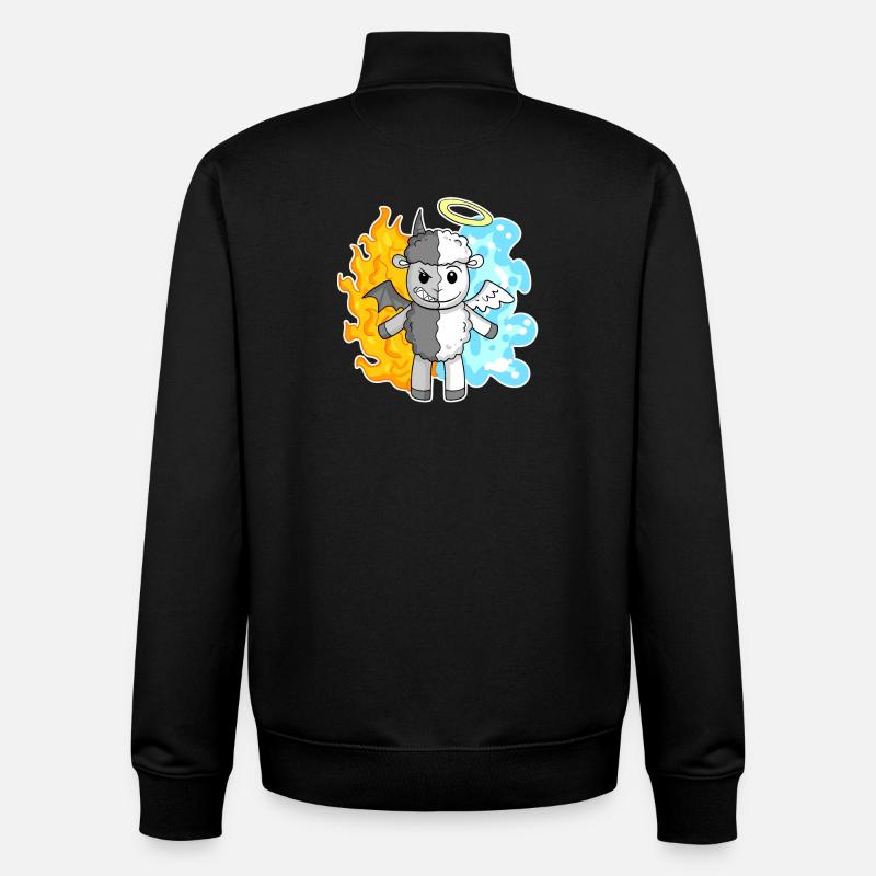 Schaf - Engel und Teufel - Unisex Organic Zip Sweatshirt von Stanley/Stella - Schwarz