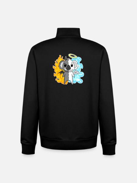 Koala - Angels and Devils - Unisex Organic Zip Sweatshirt by Stanley/Stella - black