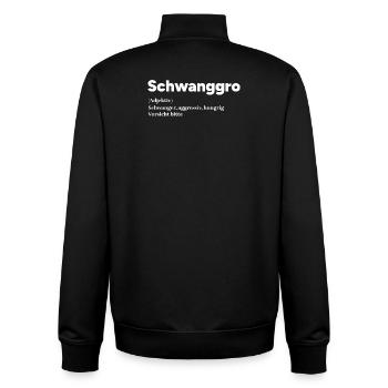 Schwangerschaft Schwanger Mutter Statement Baby - Unisex Organic Zip Sweatshirt von Stanley/Stella - Schwarz - Hinten - AI Model Male 185 light (185cm)