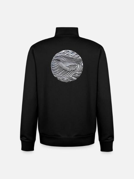 Abstract black and white waves - Unisex Organic Zip Sweatshirt by Stanley/Stella - black