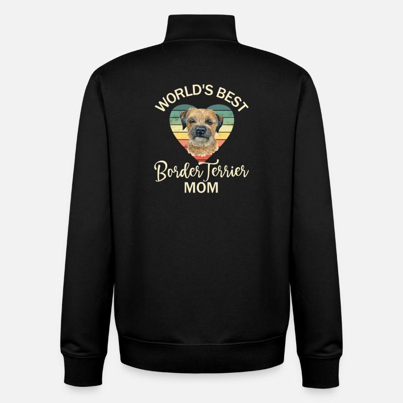 Hund Border Terrier - Unisex Organic Zip Sweatshirt von Stanley/Stella - Schwarz