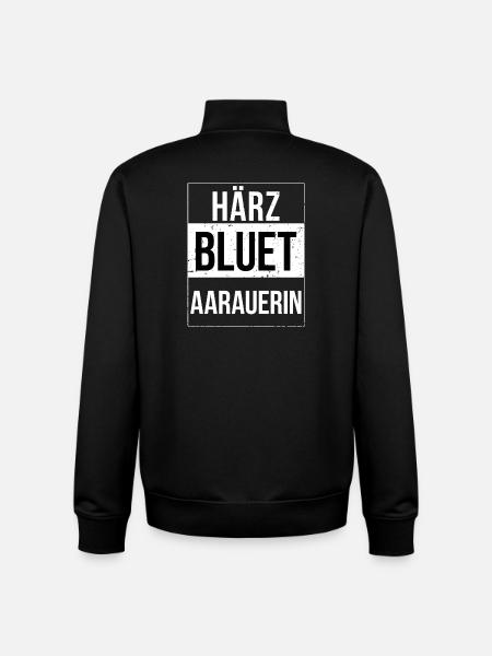 Härzbluetaarauerin Canton Aargau Aarauerin - Unisex Organic Zip Sweatshirt by Stanley/Stella - black