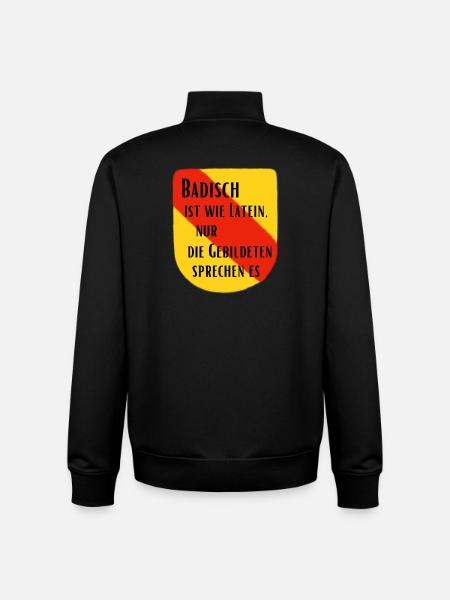Badisch ist wie Latein - Unisex Organic Zip Sweatshirt von Stanley/Stella - Schwarz