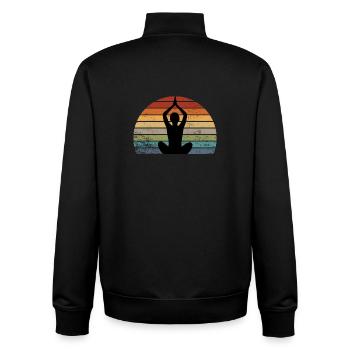 meditation - Unisex Organic Zip Sweatshirt by Stanley/Stella - black - Back - AI Model Male 185 light (185cm)