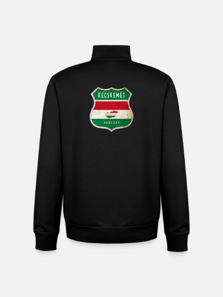Kecskemét Ungarn Wappen Flaggen Design - Unisex Organic Zip Sweatshirt von Stanley/Stella - Schwarz