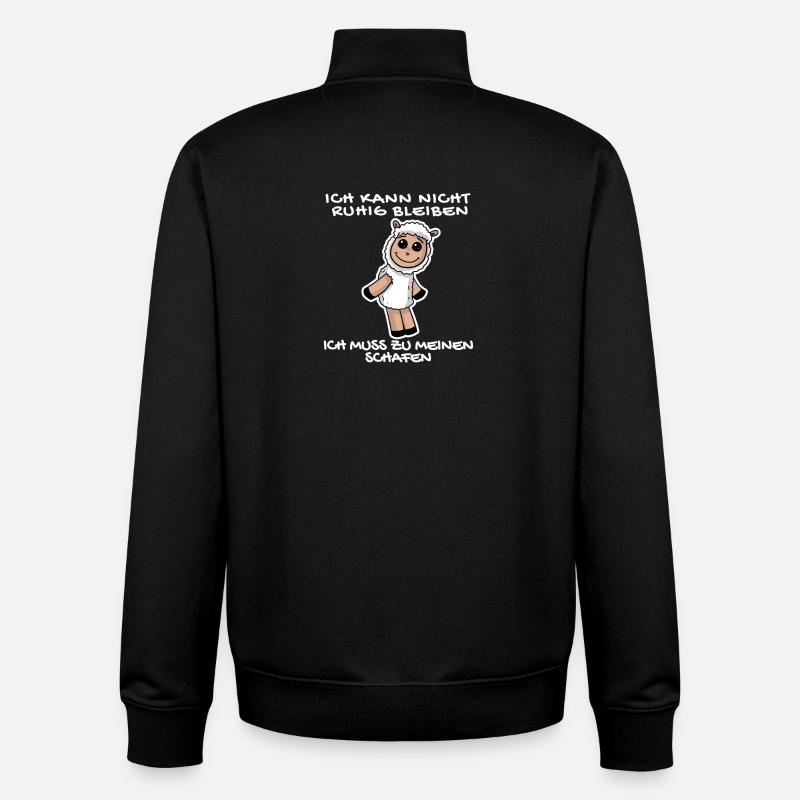 Schaf Schafe Spruch Sprüche - Unisex Organic Zip Sweatshirt von Stanley/Stella - Schwarz