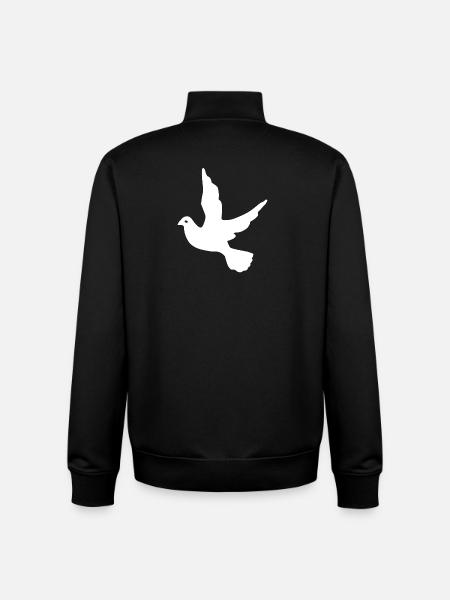 Haustaube, Vogelsilhouette - Unisex Organic Zip Sweatshirt von Stanley/Stella - Schwarz