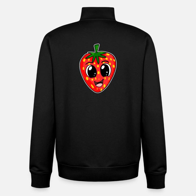 Erdbeere Erdbeeren - Unisex Organic Zip Sweatshirt von Stanley/Stella - Schwarz