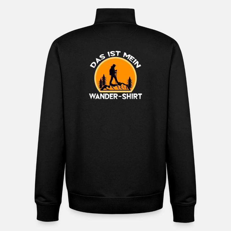 Klettern Wandern Wanderer Bergwandern Statement - Unisex Organic Zip Sweatshirt von Stanley/Stella - Schwarz