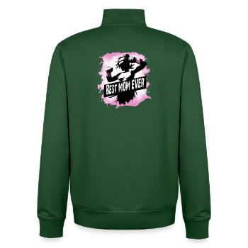 Mutter, Muttertag, Best Mom Ever - Unisex Organic Zip Sweatshirt von Stanley/Stella - Flaschengrün - Hinten - AI Model Male 185 dark (185cm)