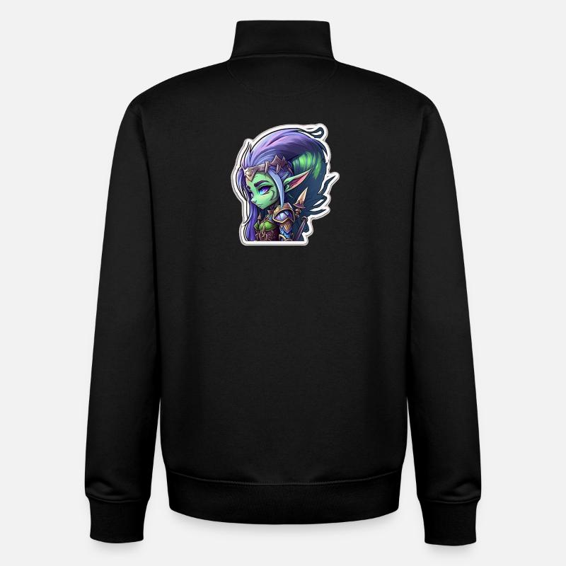 Nachtelfe - Unisex Organic Zip Sweatshirt von Stanley/Stella - Schwarz