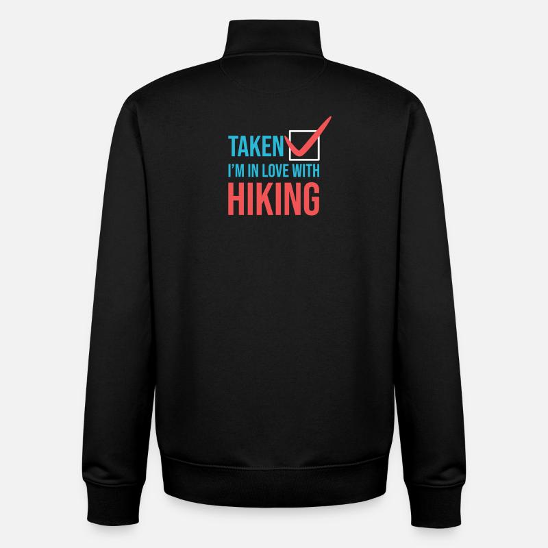 Mountains Statement Hiker Hiking - Unisex Organic Zip Sweatshirt by Stanley/Stella - black