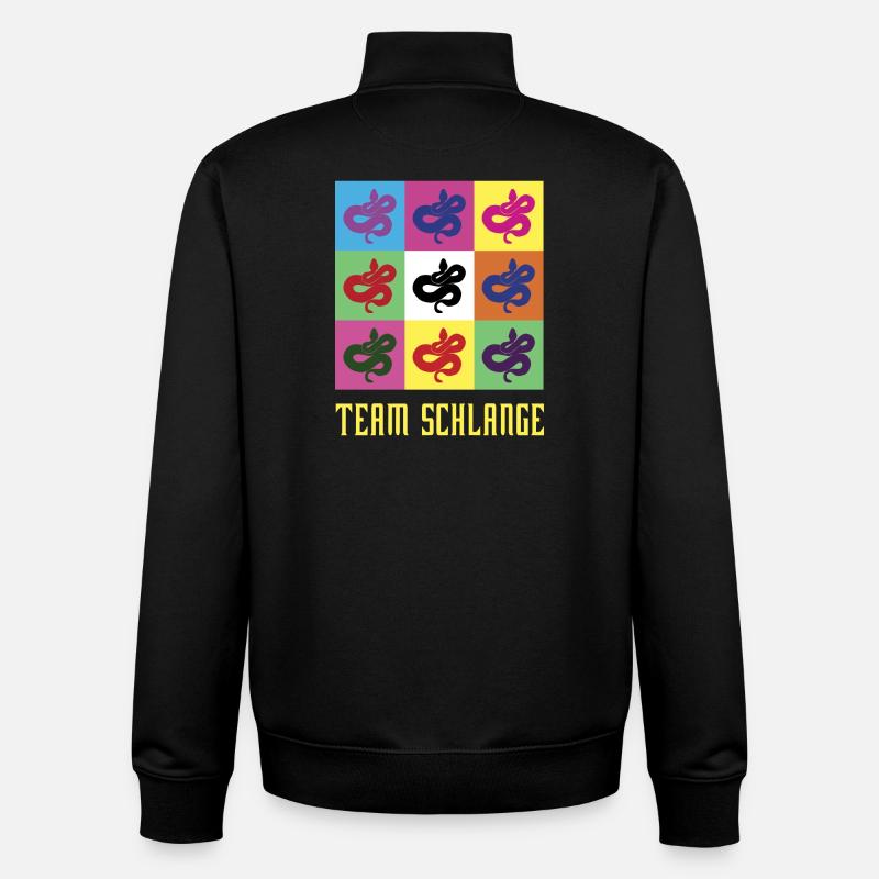 Team Schlange - Unisex Organic Zip Sweatshirt von Stanley/Stella - Schwarz