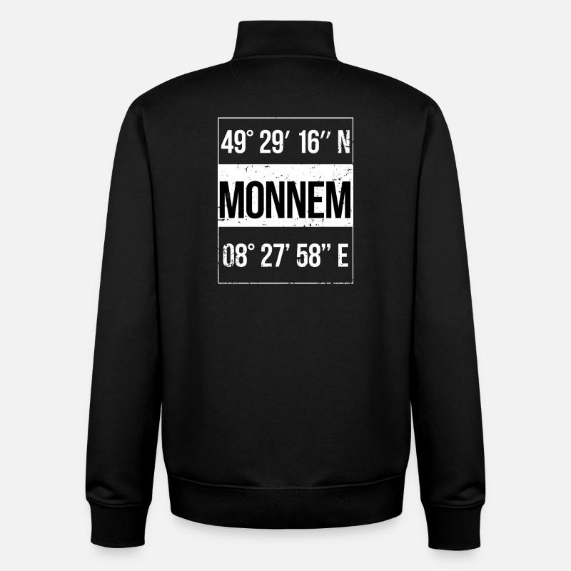 Coordonnées Monnem Mannheim - Sweat zippé unisexe en coton bio Stanley/Stella - noir