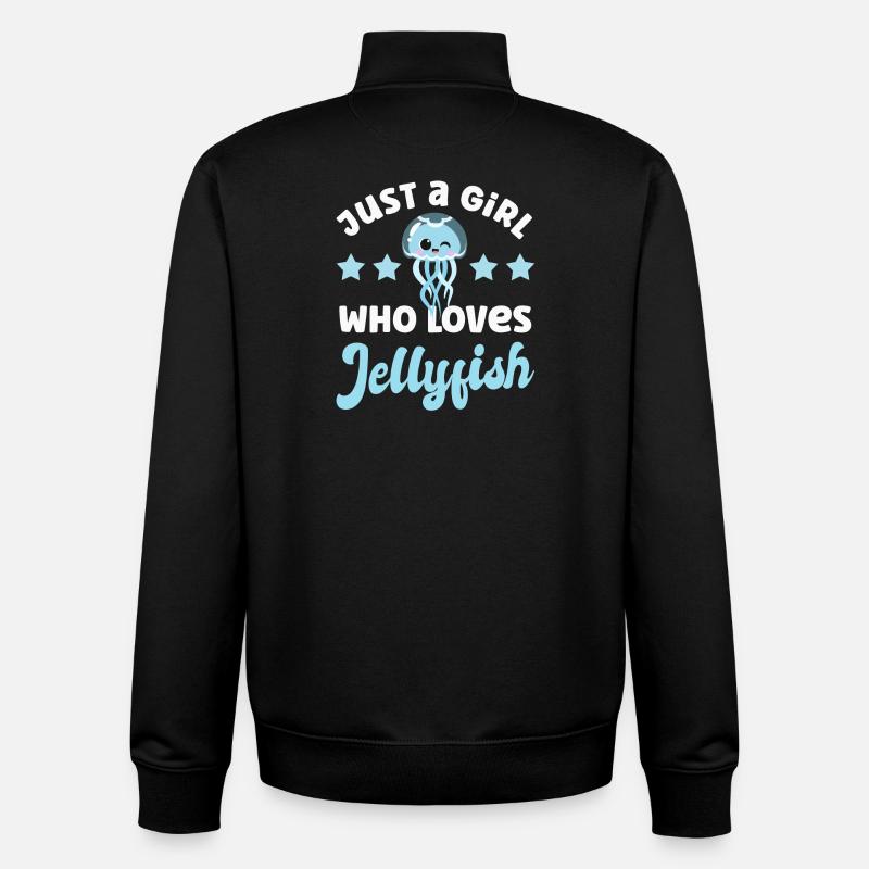 Méduses Méduses - Sweat zippé unisexe en coton bio Stanley/Stella - noir