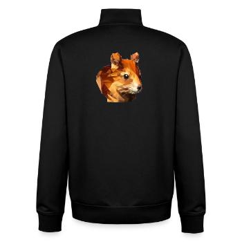 Polygon Squirrel - Unisex Organic Zip Sweatshirt by Stanley/Stella - black - Back - AI Model Male 185 light (185cm)