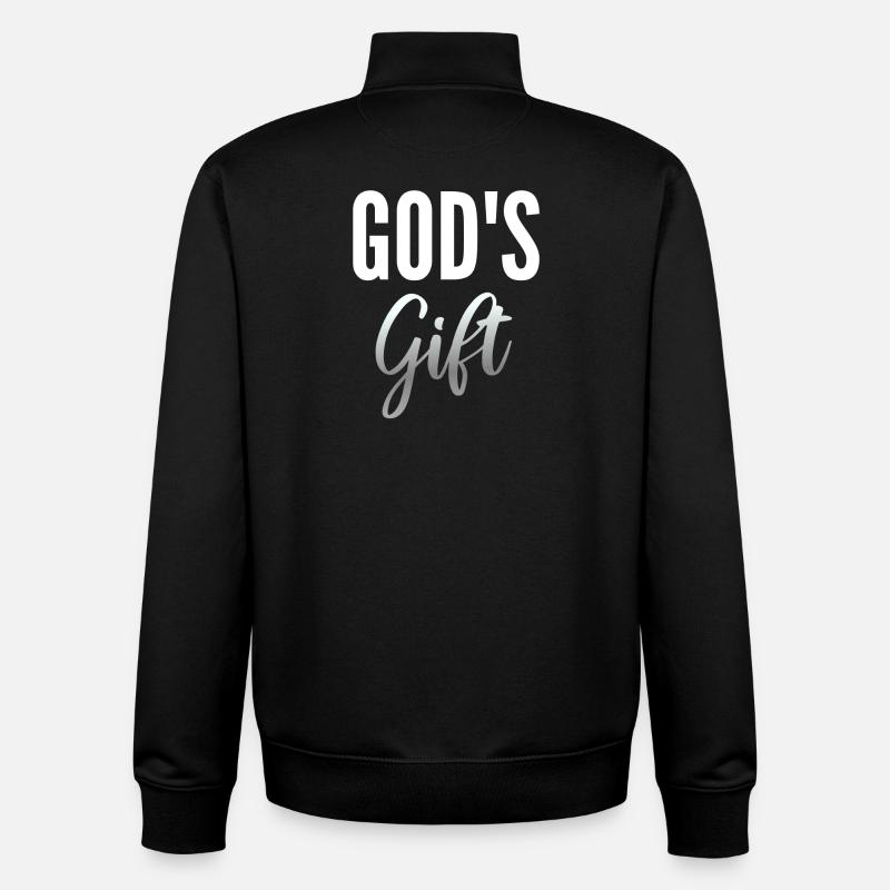 Geschenk Gottes - Unisex Organic Zip Sweatshirt von Stanley/Stella - Schwarz