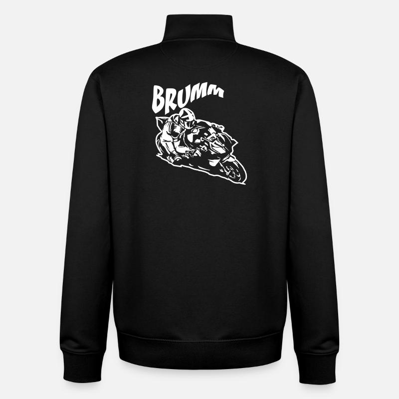 Brumm Biker White - Unisex Organic Zip Sweatshirt von Stanley/Stella - Schwarz