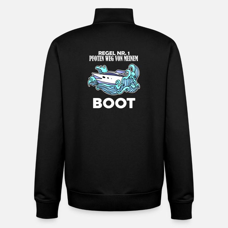 Boote Motorboot - Unisex Organic Zip Sweatshirt von Stanley/Stella - Schwarz