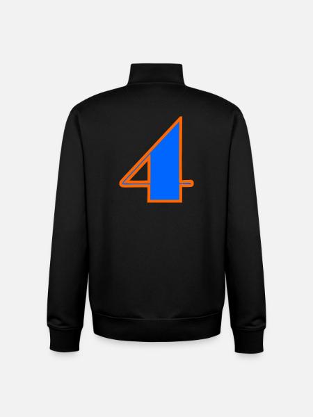 4 YEARS,4TH BIRTHDAY,4 YEARS,FOUR - Unisex Organic Zip Sweatshirt by Stanley/Stella - black