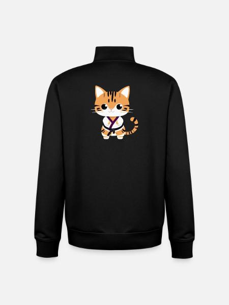 Chatons de karaté - Sweat zippé unisexe en coton bio Stanley/Stella - noir