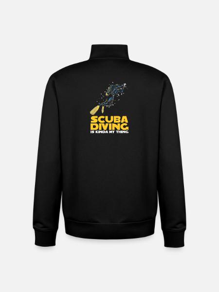 Scuba Diver Instructor Design - Unisex Organic Zip Sweatshirt by Stanley/Stella - black