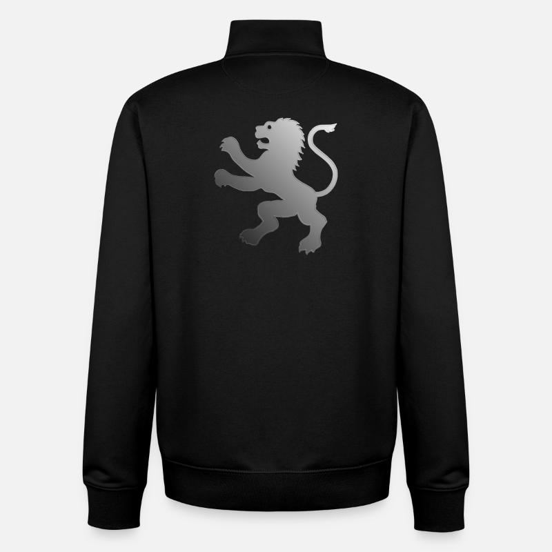 Lion embossed | Wappentier - Unisex Organic Zip Sweatshirt von Stanley/Stella - Schwarz