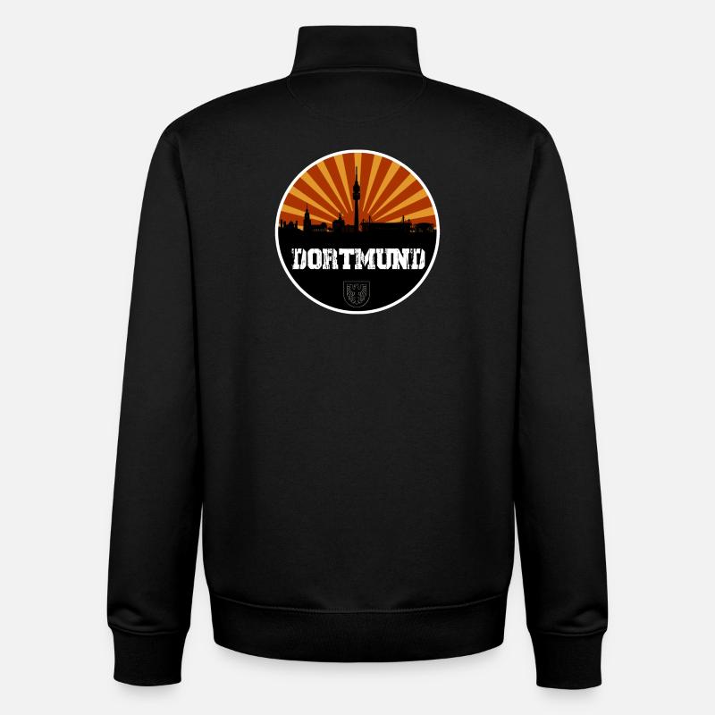 Dortmund Skyline Retro - Unisex Organic Zip Sweatshirt by Stanley/Stella - black