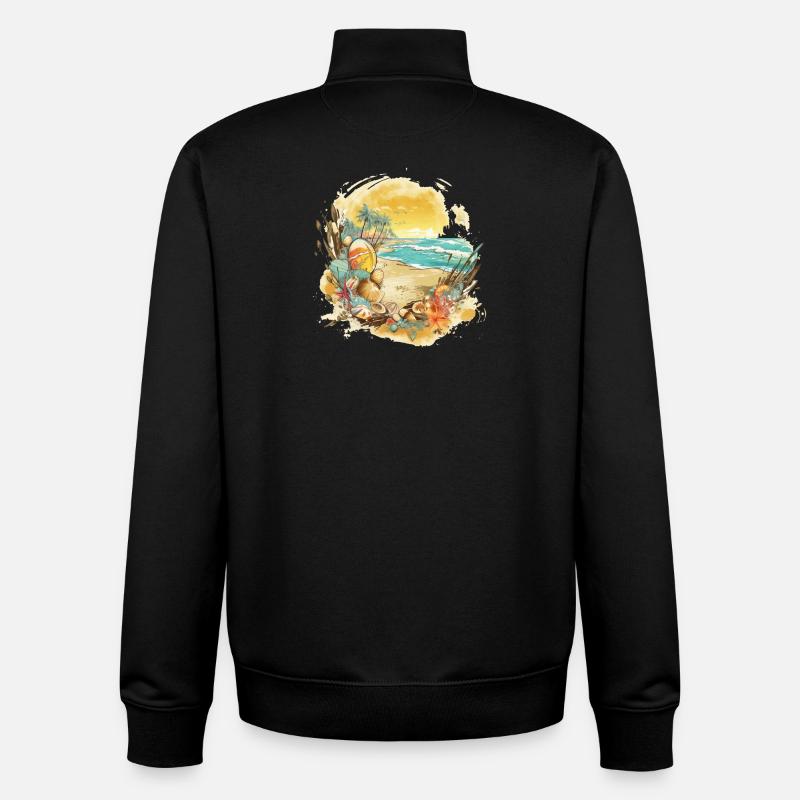 Strandtraum - Unisex Organic Zip Sweatshirt von Stanley/Stella - Schwarz