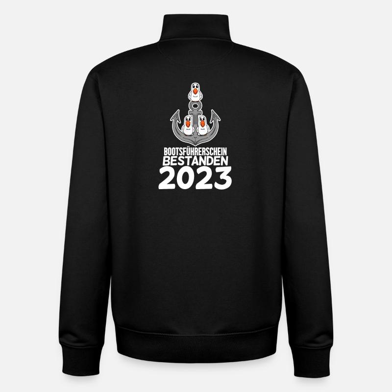 Bootsführerschein 2023 - Unisex Organic Zip Sweatshirt von Stanley/Stella - Schwarz