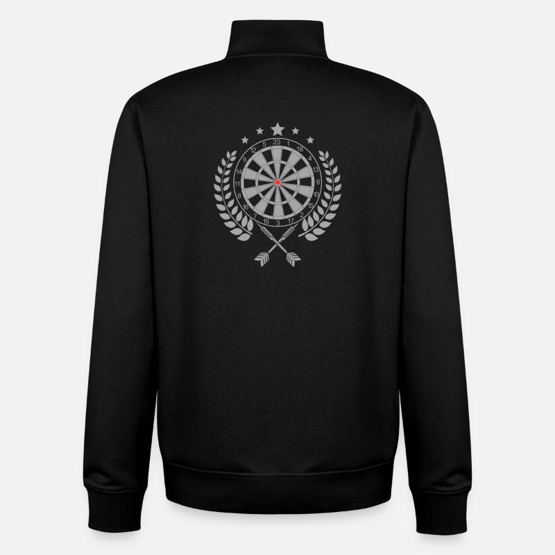 Darts - Darts Lover Apparel - Sweat zippé unisexe en coton bio Stanley/Stella - noir