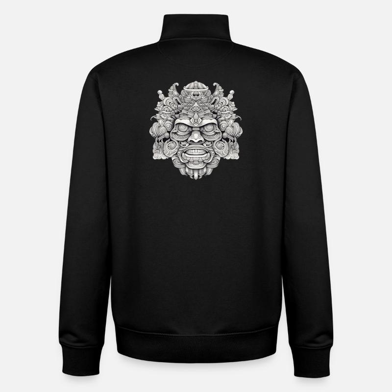 Psychedelischer Kopf - Unisex Organic Zip Sweatshirt von Stanley/Stella - Schwarz