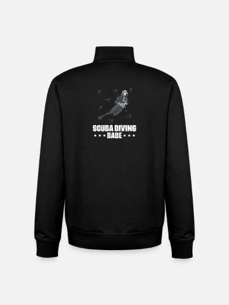 Scuba Diving Spearfishing Design - Unisex Organic Zip Sweatshirt by Stanley/Stella - black