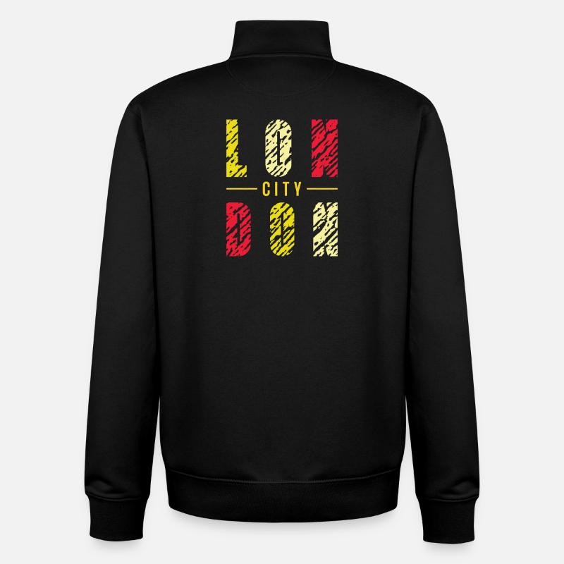 Londres - Sweat zippé unisexe en coton bio Stanley/Stella - noir