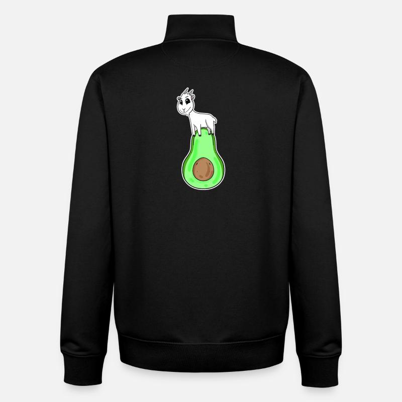 Ziegenbock auf Avocado - Unisex Organic Zip Sweatshirt von Stanley/Stella - Schwarz