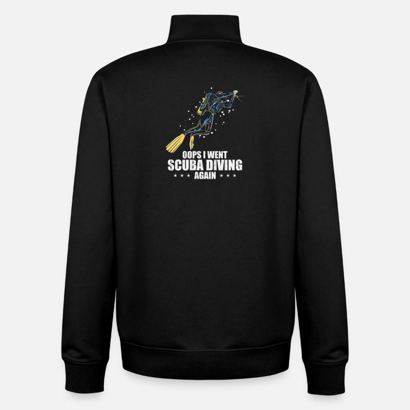 Scuba Diving Dive Design - Unisex Organic Zip Sweatshirt by Stanley/Stella - black