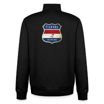 Design du blason de Tilburg, Pays-Bas - Sweat zippé unisexe en coton bio Stanley/Stella - noir - Dos - AI Model Male 185 light (185cm)