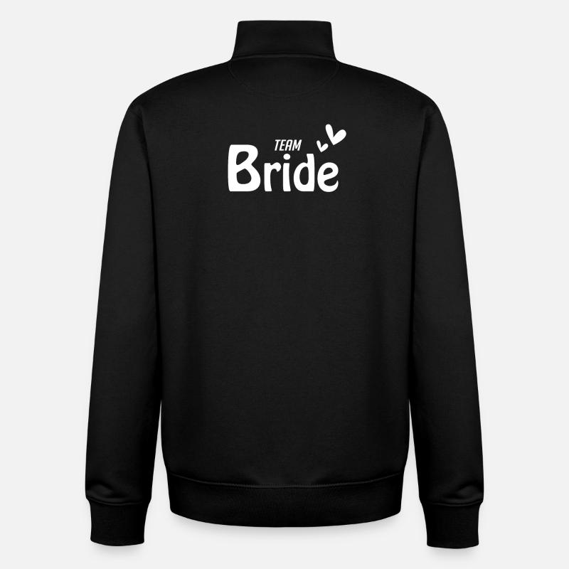 Team Bride Motiv - Unisex Organic Zip Sweatshirt by Stanley/Stella - black