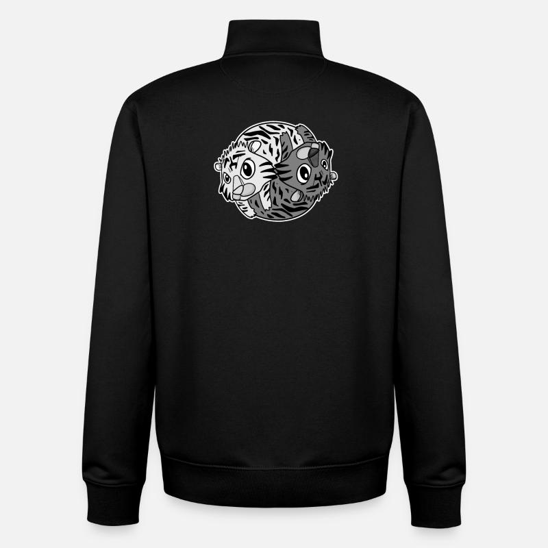 Tiger Yin Yang - Unisex Organic Zip Sweatshirt by Stanley/Stella - black