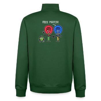 Padelteam Padel Spieler Ball Statement Racket - Unisex Organic Zip Sweatshirt von Stanley/Stella - Flaschengrün - Hinten - AI Model Male 185 dark (185cm)
