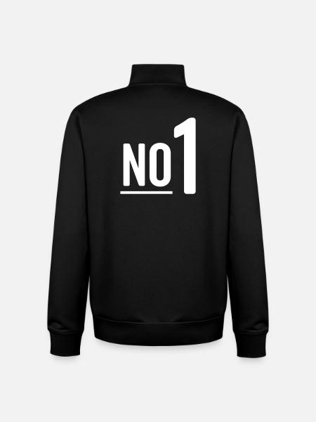 No 1 - Nummer eins - Unisex Organic Zip Sweatshirt von Stanley/Stella - Schwarz