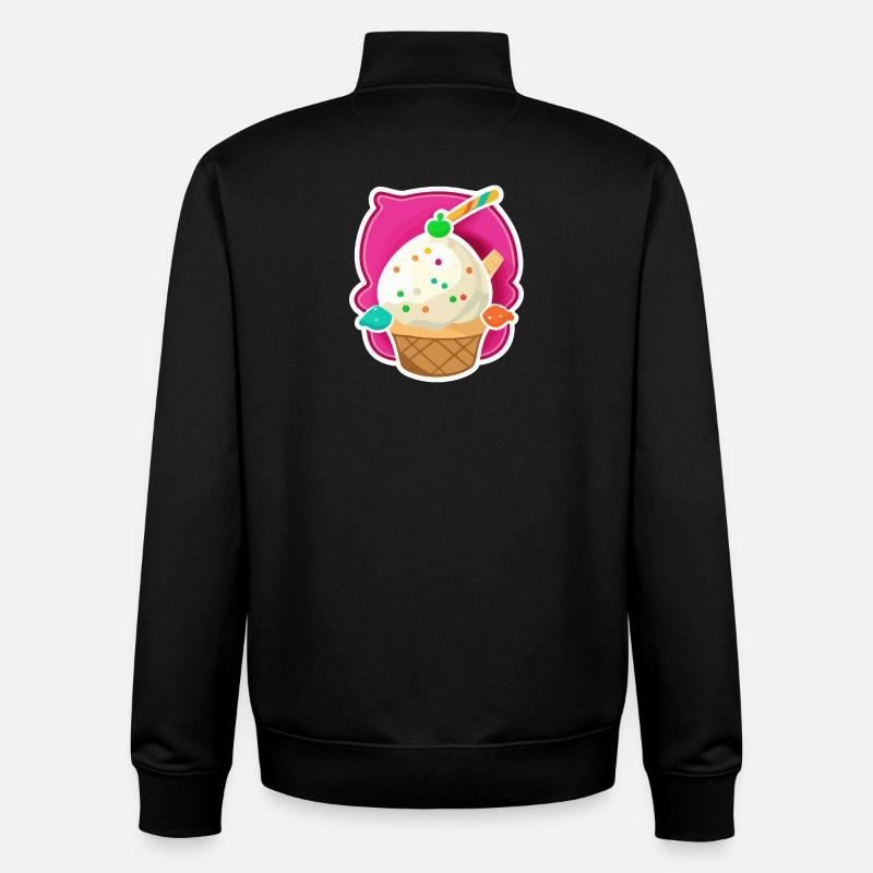 Eis, Eiscreme - Unisex Organic Zip Sweatshirt von Stanley/Stella - Schwarz