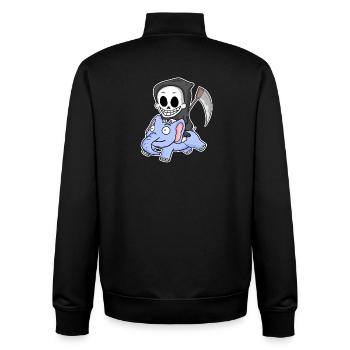 Éléphant faucheur sinistre - Sweat zippé unisexe en coton bio Stanley/Stella - noir - Dos - AI Model Male 185 light (185cm)