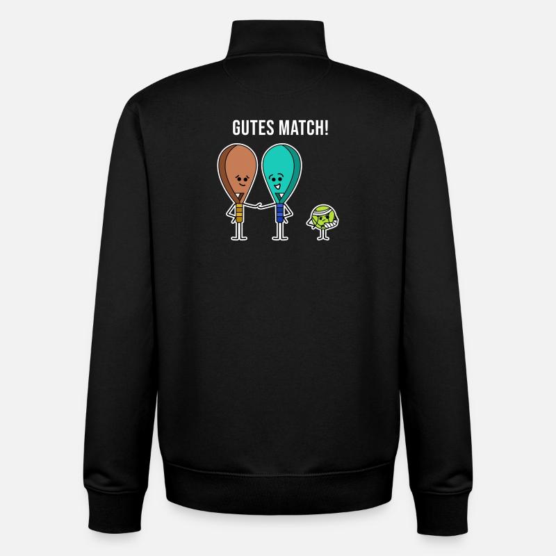 Padelteam Training Statement Padel Bälle Schläger - Unisex Organic Zip Sweatshirt von Stanley/Stella - Schwarz