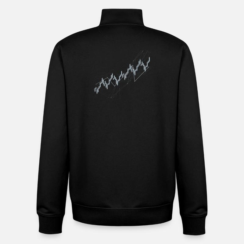 Candlestick chart - Unisex Organic Zip Sweatshirt by Stanley/Stella - black