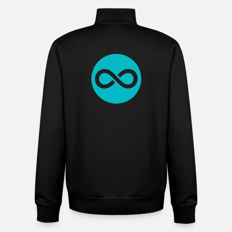 Endlosschleife - Unisex Organic Zip Sweatshirt von Stanley/Stella - Schwarz